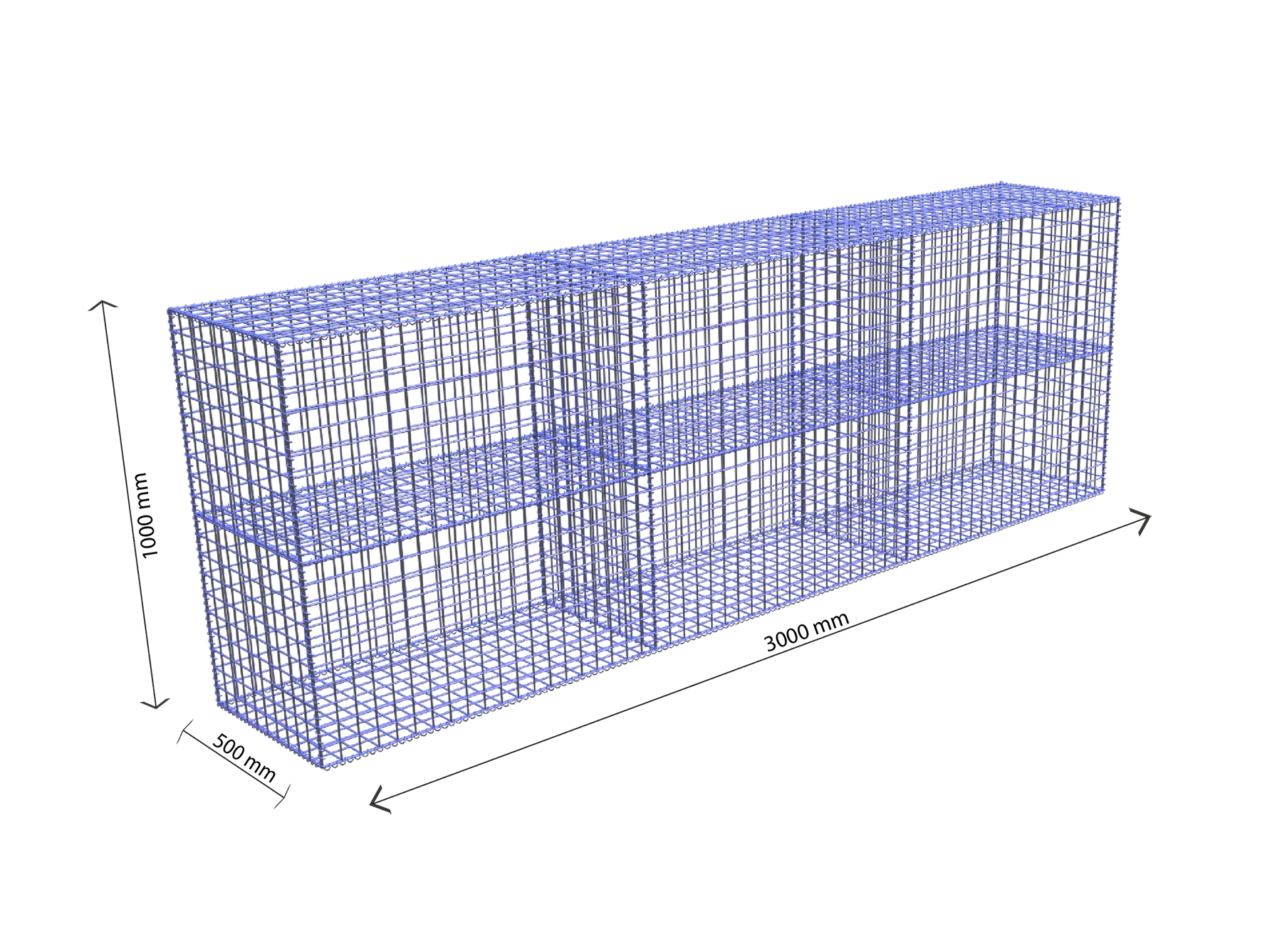 Gabion (Config A) 3000×1000×500