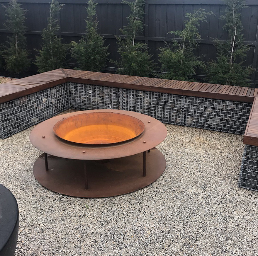 Gabion Baskets Fire Place