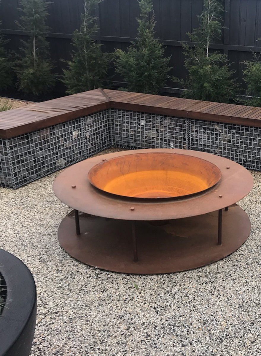 Gabion Outdoor Fireplace